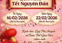 📢 THÔNG BÁO NGHỈ TẾT NGUYÊN ĐÁN 2026
