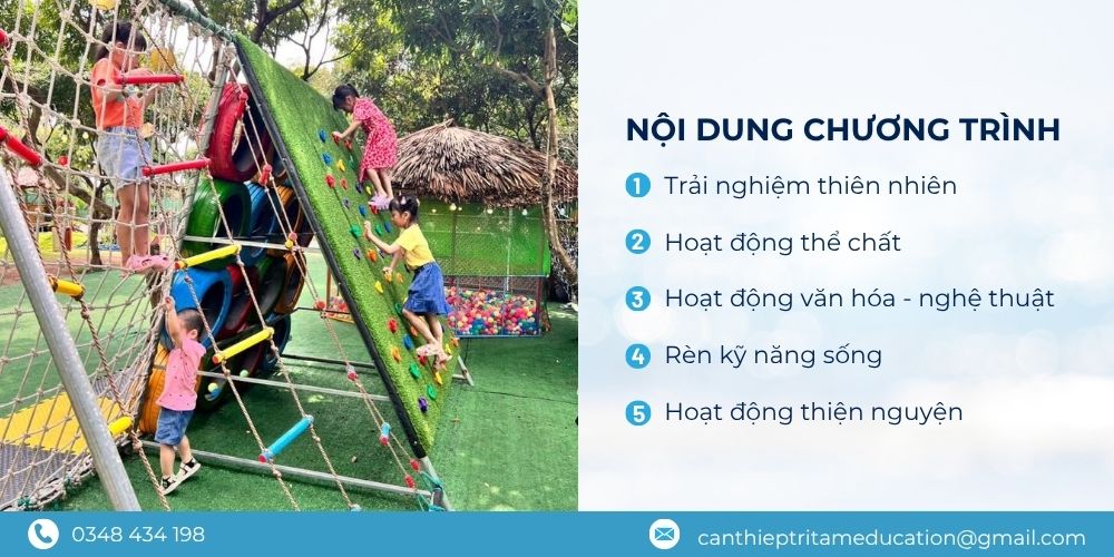 Nội dung chương trình ngoại khoá của Trí Tâm Education